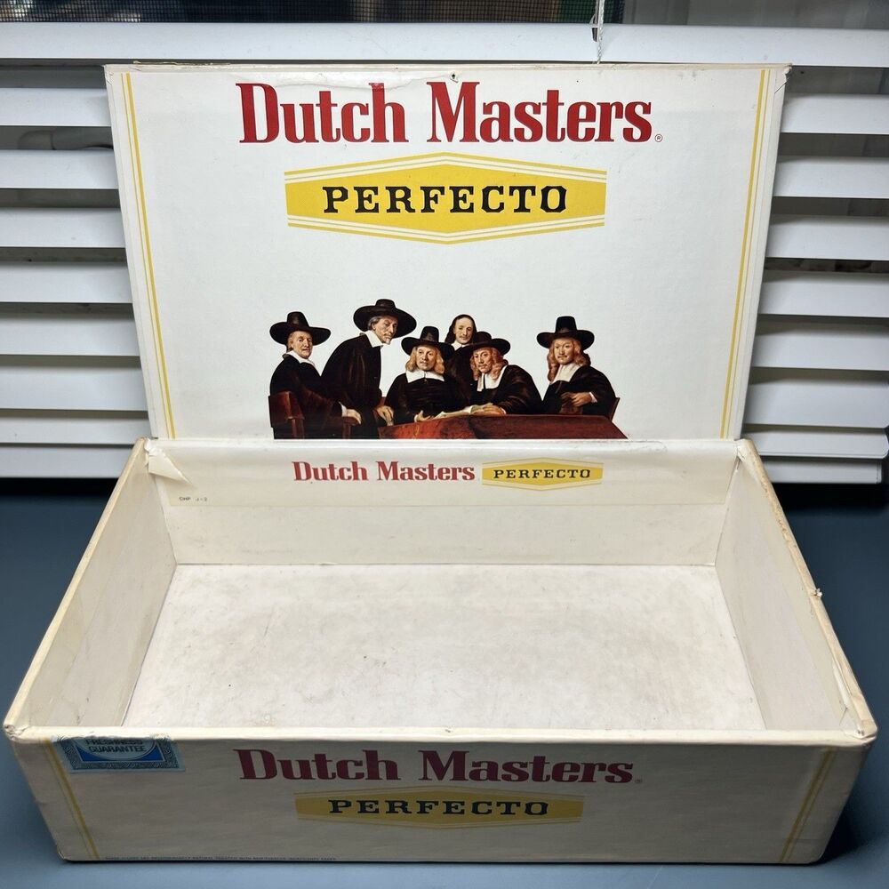 Vintage 1980s Dutch Masters Perfecto Empty Cardboard Cigar Box Consolidated USA